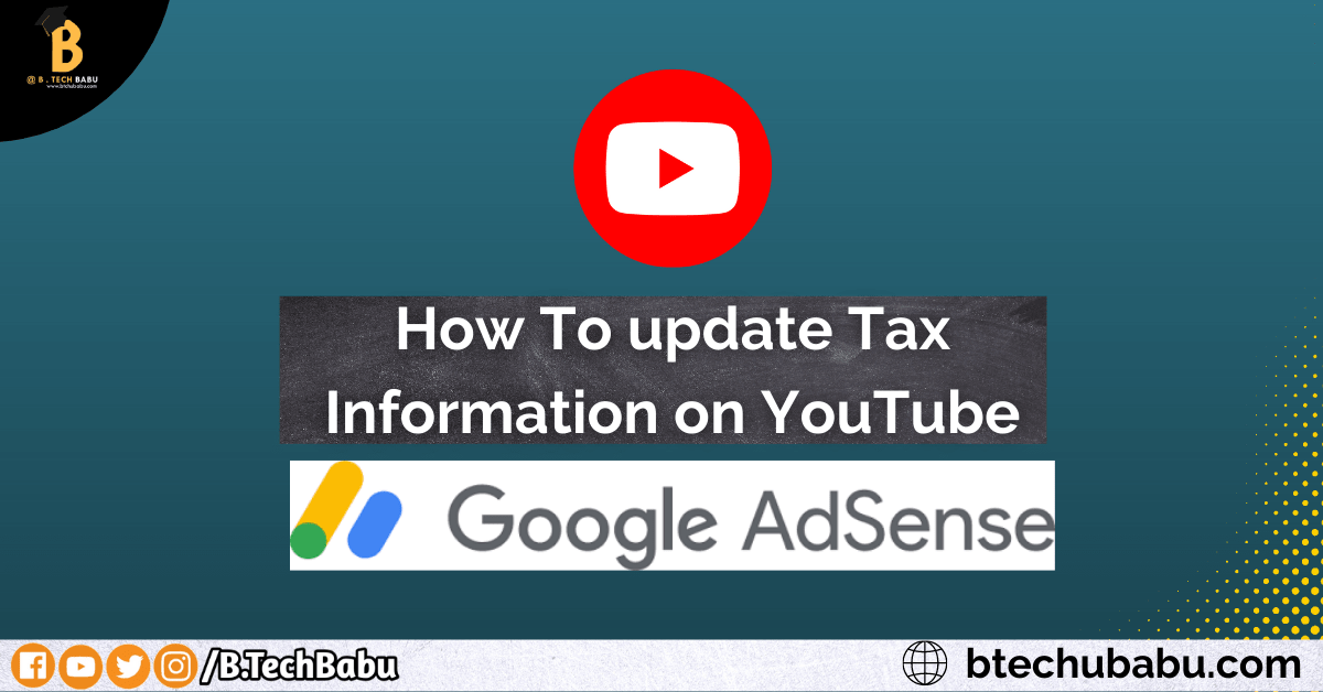 How to update tax information on YouTube.