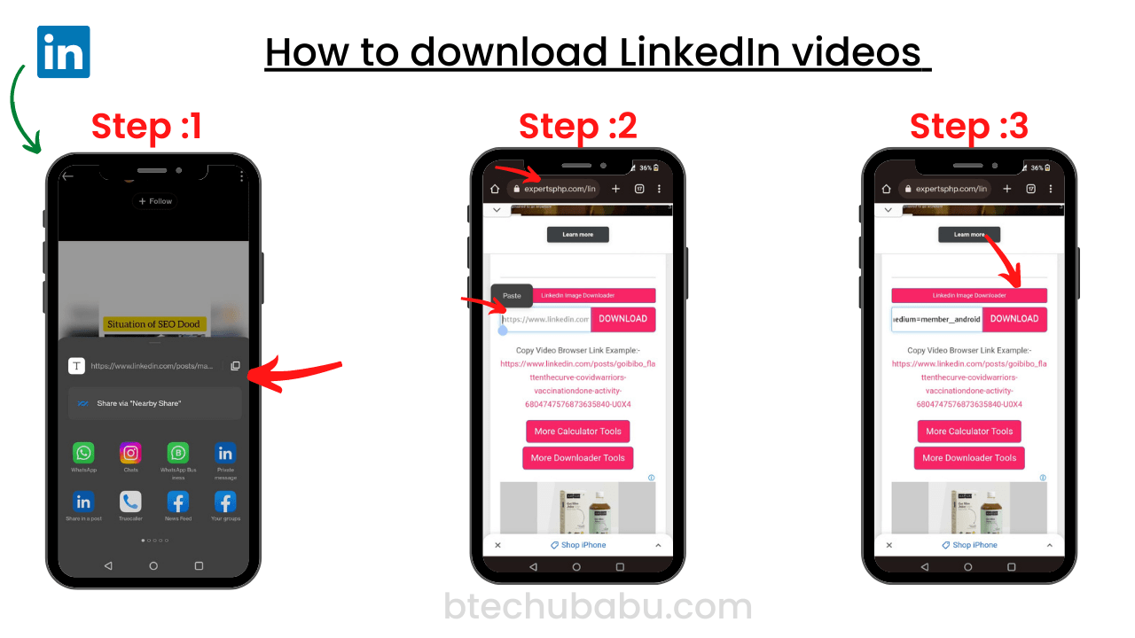 How To Download LinkedIn Videos B.TechBabu