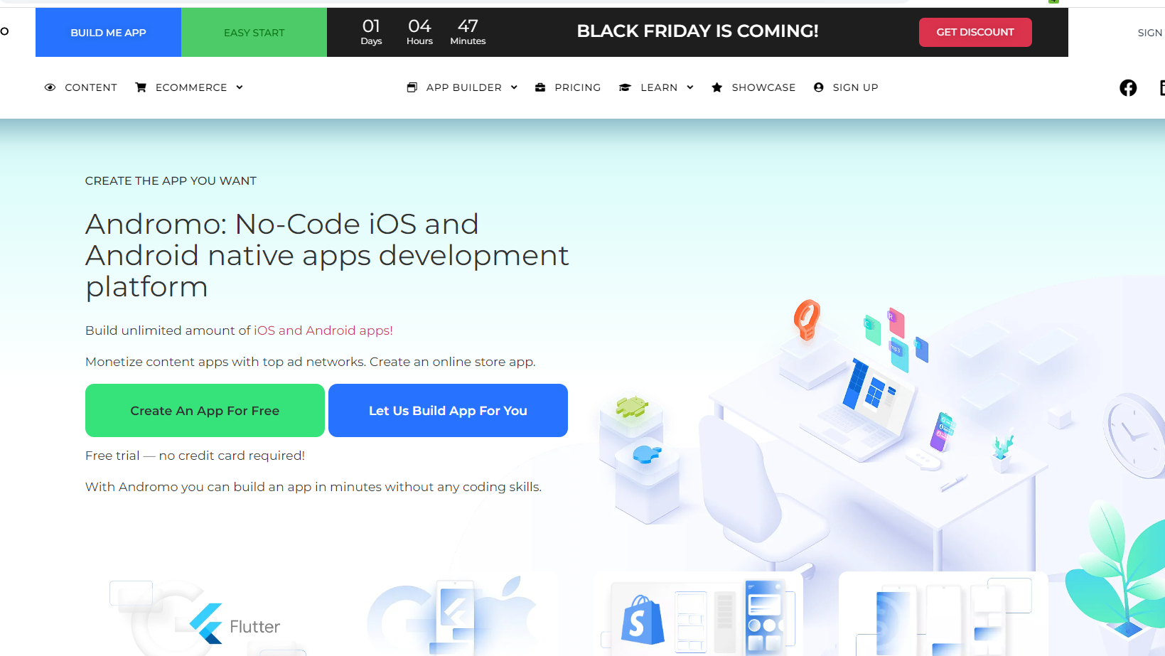 Andromo: No-Code iOS and Android native apps development platform
