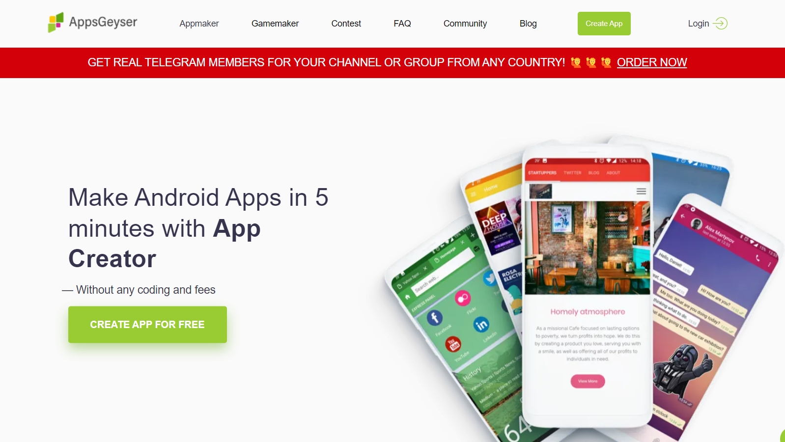 Make Android Apps in 5 minutes with App Creator