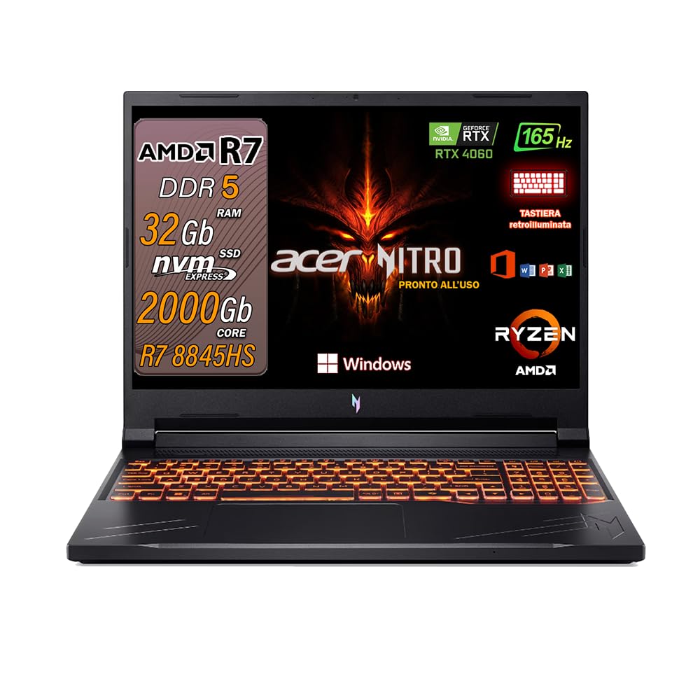 Acer Nitro 16 (Ryzen 7 8845HS, RTX 4050)