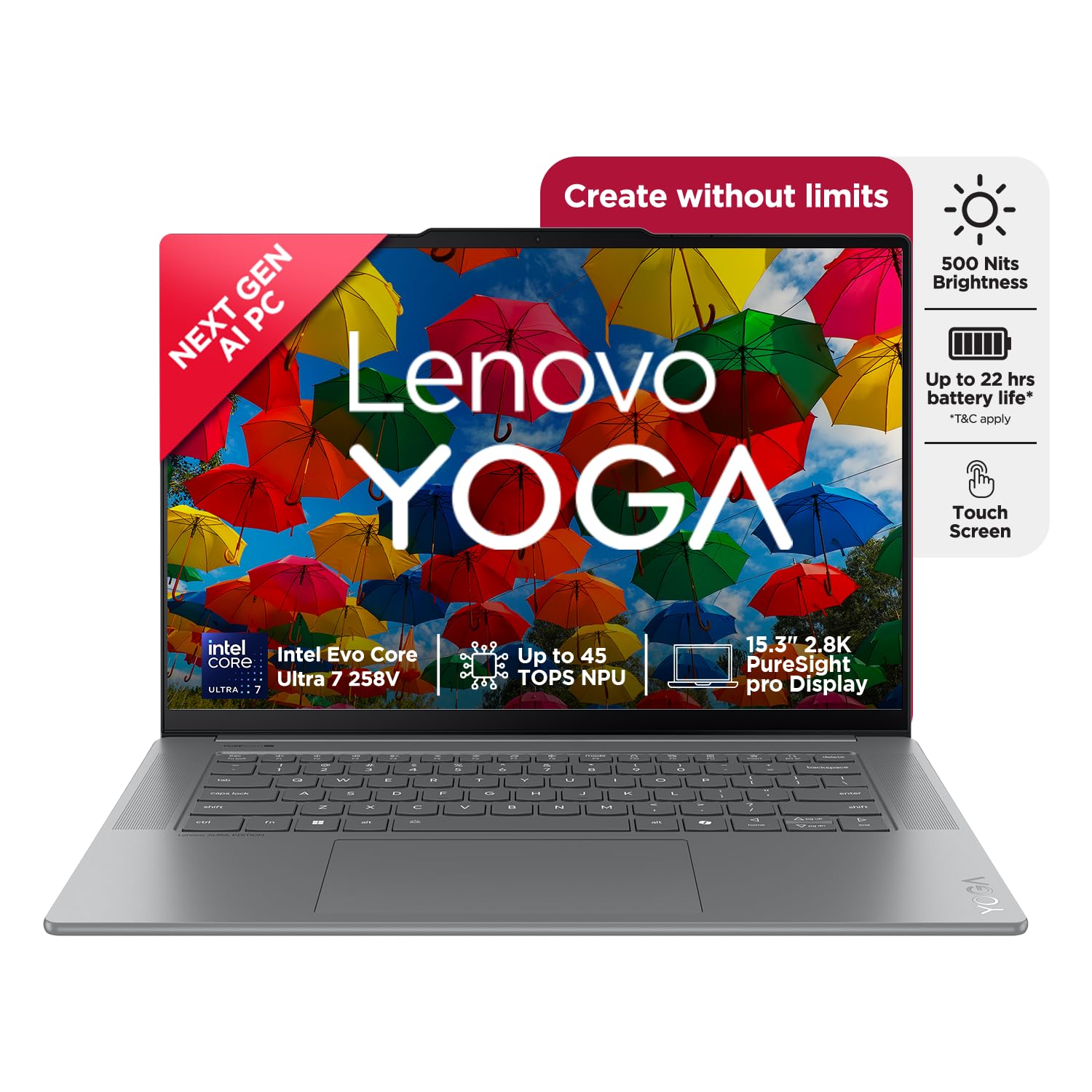 Lenovo Yoga Slim 7i Aura lightweight laptop for students